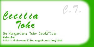 cecilia tohr business card